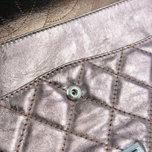 Load image into Gallery viewer, Chanel Metallic Charcoal Calfskin 2.55 Reissue 227 Double Flap Bag TWS