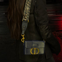 Load image into Gallery viewer, Christian Dior Navy Blue Leather 30 Montaigne Box Shoulder Bag