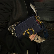 Load image into Gallery viewer, Christian Dior Navy Blue Leather 30 Montaigne Box Shoulder Bag