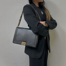 Load image into Gallery viewer, Chanel glazed leather le boy flap bag