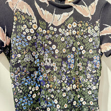 Load image into Gallery viewer, Valentino Landscape Jacquard Fit-and-Flare Dress in Black