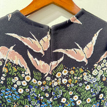 Load image into Gallery viewer, Valentino Landscape Jacquard Fit-and-Flare Dress in Black