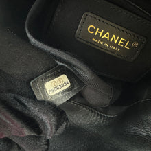 Load image into Gallery viewer, Chanel Bucket Bag Black Lambskin Chevron Quilted With Handle