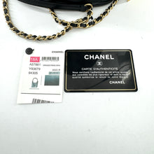 Load image into Gallery viewer, Chanel Bucket Bag Black Lambskin Chevron Quilted With Handle