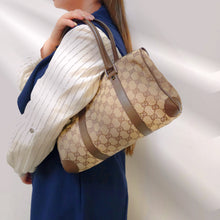 Load image into Gallery viewer, Gucci Abbey Boston GG Canvas Bag TWS
