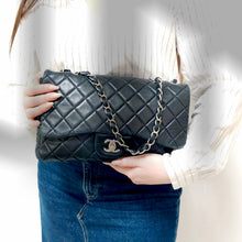 Load image into Gallery viewer, Chanel Classic Flap Large Lambskin Bag Black/Silver