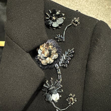 Load image into Gallery viewer, MIU MIU 100%Wool Sequin Noire Blazer