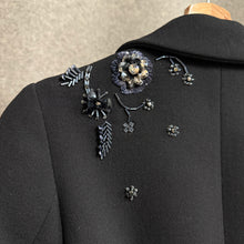 Load image into Gallery viewer, MIU MIU 100%Wool Sequin Noire Blazer