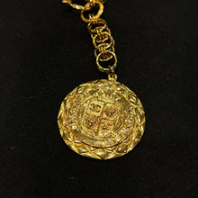 Load image into Gallery viewer, Chanel Coco mark Lion Metrasse Coin Medallion Long chain Necklace Year 1980S