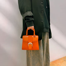 Load image into Gallery viewer, Delvaux Brillant MM Mandarine Handbag