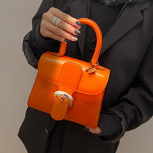 Load image into Gallery viewer, Delvaux Brillant MM Mandarine Handbag