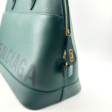 Load image into Gallery viewer, Balenciaga Logo Green Leather Ville Two-way Bag