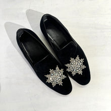 Load image into Gallery viewer, Alexander McQueen Crystal Velvet Men's Loafer Size42