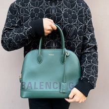 Load image into Gallery viewer, Balenciaga Logo Green Leather Ville Two-way Bag