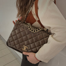 Load image into Gallery viewer, Chanel Pondichery Flap Bag Quilted Aged Calfskin Large TWS