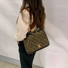 Load image into Gallery viewer, Chanel Pondichery Flap Bag Quilted Aged Calfskin Large TWS