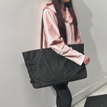 Load image into Gallery viewer, Chanel GM Black Denim Tote TWS