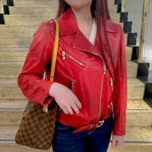 Load image into Gallery viewer, Miumiu Red Lambskin Leather Jacket