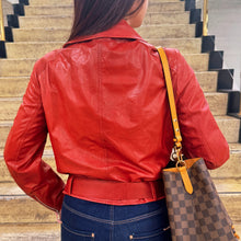 Load image into Gallery viewer, Miumiu Red Lambskin Leather Jacket