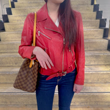 Load image into Gallery viewer, Miumiu Red Lambskin Leather Jacket