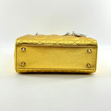 Load image into Gallery viewer, Dior Metallic Grained Calfskin Cannage Small Lucky Badges My Lady Dior Gold