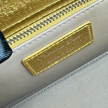 Load image into Gallery viewer, Dior Metallic Grained Calfskin Cannage Small Lucky Badges My Lady Dior Gold