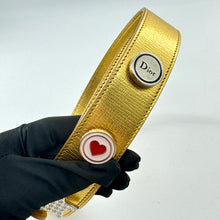 Load image into Gallery viewer, Dior Metallic Grained Calfskin Cannage Small Lucky Badges My Lady Dior Gold