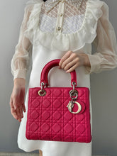 Load image into Gallery viewer, Christian Dior caviar leather medium cannage LadyDior bag (2015) TWS