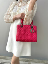 Load image into Gallery viewer, Christian Dior caviar leather medium cannage LadyDior bag (2015) TWS