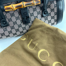 Load image into Gallery viewer, Gucci GG Monogram Canvas Bamboo Lock shoulder Satchel Bag TWS