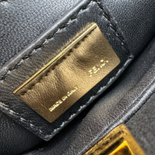 Load image into Gallery viewer, Fendi Black & Gold Mini Peekaboo Leather Bag TWS