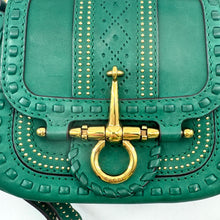 Load image into Gallery viewer, Gucci Green Leather Small Snaffle Bit Shoulder Bag TWS