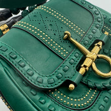 Load image into Gallery viewer, Gucci Green Leather Small Snaffle Bit Shoulder Bag TWS