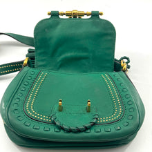 Load image into Gallery viewer, Gucci Green Leather Small Snaffle Bit Shoulder Bag TWS