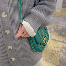 Load image into Gallery viewer, Gucci Green Leather Small Snaffle Bit Shoulder Bag TWS