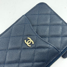 Load image into Gallery viewer, Chanel Indescent Caviar Quilted Classic Phone Pouch Wallet