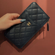 Load image into Gallery viewer, Chanel Indescent Caviar Quilted Classic Phone Pouch Wallet