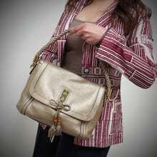 Load image into Gallery viewer, Gucci Gold Leather Braided Handle Bag TWS