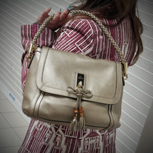 Load image into Gallery viewer, Gucci Gold Leather Braided Handle Bag TWS