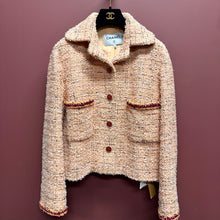 Load image into Gallery viewer, Chanel Virginie Viard Peach Tweed Jacket SS21 Size36