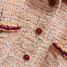 Load image into Gallery viewer, Chanel Virginie Viard Peach Tweed Jacket SS21 Size36