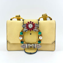 Load image into Gallery viewer, MiuMiu Raffia Madras Crystal Embellished Lady Shoulder Bag TWS