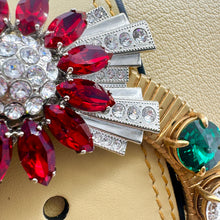 Load image into Gallery viewer, MiuMiu Raffia Madras Crystal Embellished Lady Shoulder Bag TWS