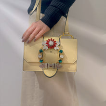 Load image into Gallery viewer, MiuMiu Raffia Madras Crystal Embellished Lady Shoulder Bag TWS