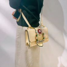 Load image into Gallery viewer, MiuMiu Raffia Madras Crystal Embellished Lady Shoulder Bag TWS