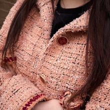 Load image into Gallery viewer, Chanel Virginie Viard Peach Tweed Jacket SS21 Size36