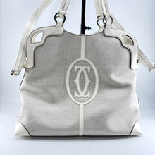 Load image into Gallery viewer, Cartier Canvas White Tote Handbag
