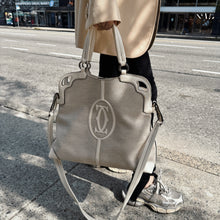 Load image into Gallery viewer, Cartier Canvas White Tote Handbag