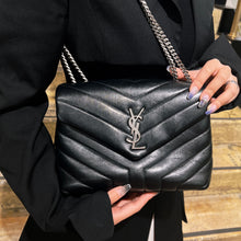 Load image into Gallery viewer, Saint Laurent Black Loulou Shoulder Bag TWS