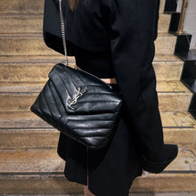 Load image into Gallery viewer, Saint Laurent Black Loulou Shoulder Bag TWS